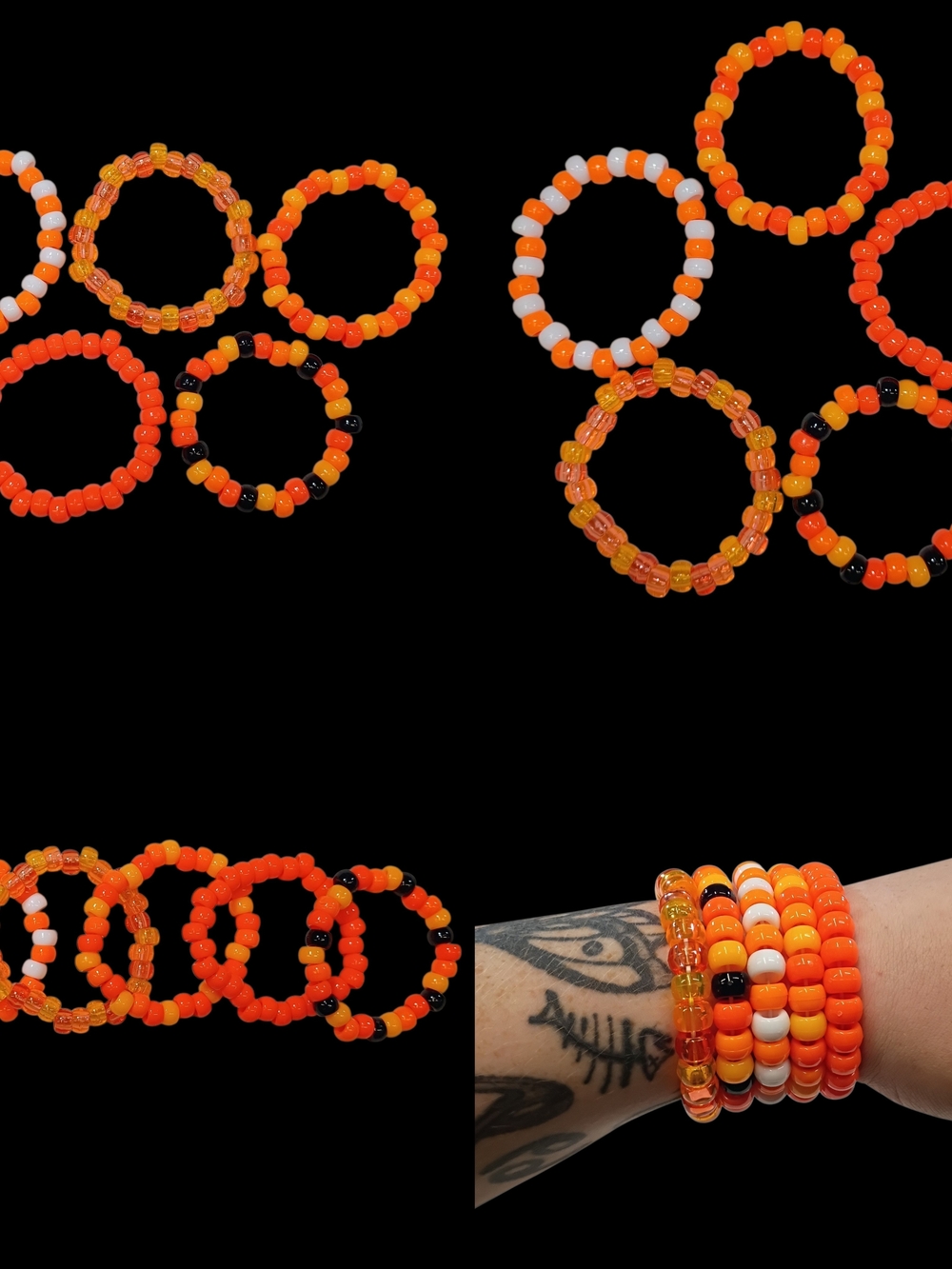 Candy Corn Crush - Kandi Bracelet - Singles - EDM Rave Festival Jewelry